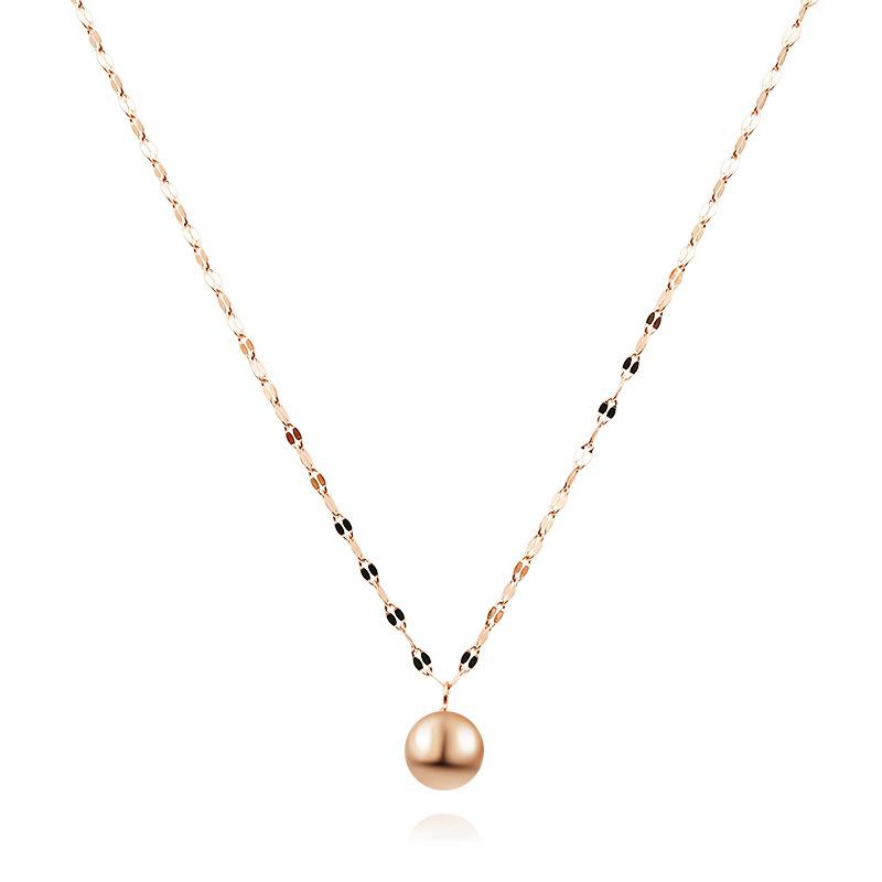 316L Stainless Steel Jewelry New Transfer Bead Clavicle Necklace Does Not Fade Ladies Necklace Party Jewelry Gift