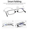 Anti-Blue Light Blocking Folding Reading Glasses Comfortable Full-Frame Metal Eyewear Men And Women Hd Ultra Light Portable