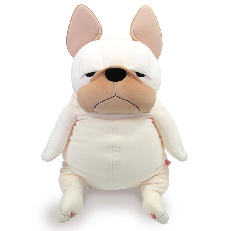Shinada Global Mochi Series Mochiburu Cream (XL) 35 x 35 x 50cm Plush Bulldog Animal MOBU-0880CR