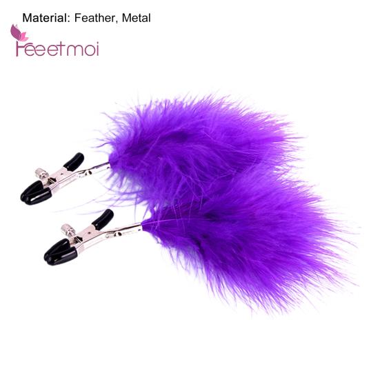 1 Paar mit Sexspielzeug für Erwachsene, exquisites Flirt-Metall-Titten-Clip-Spielzeug, Feder