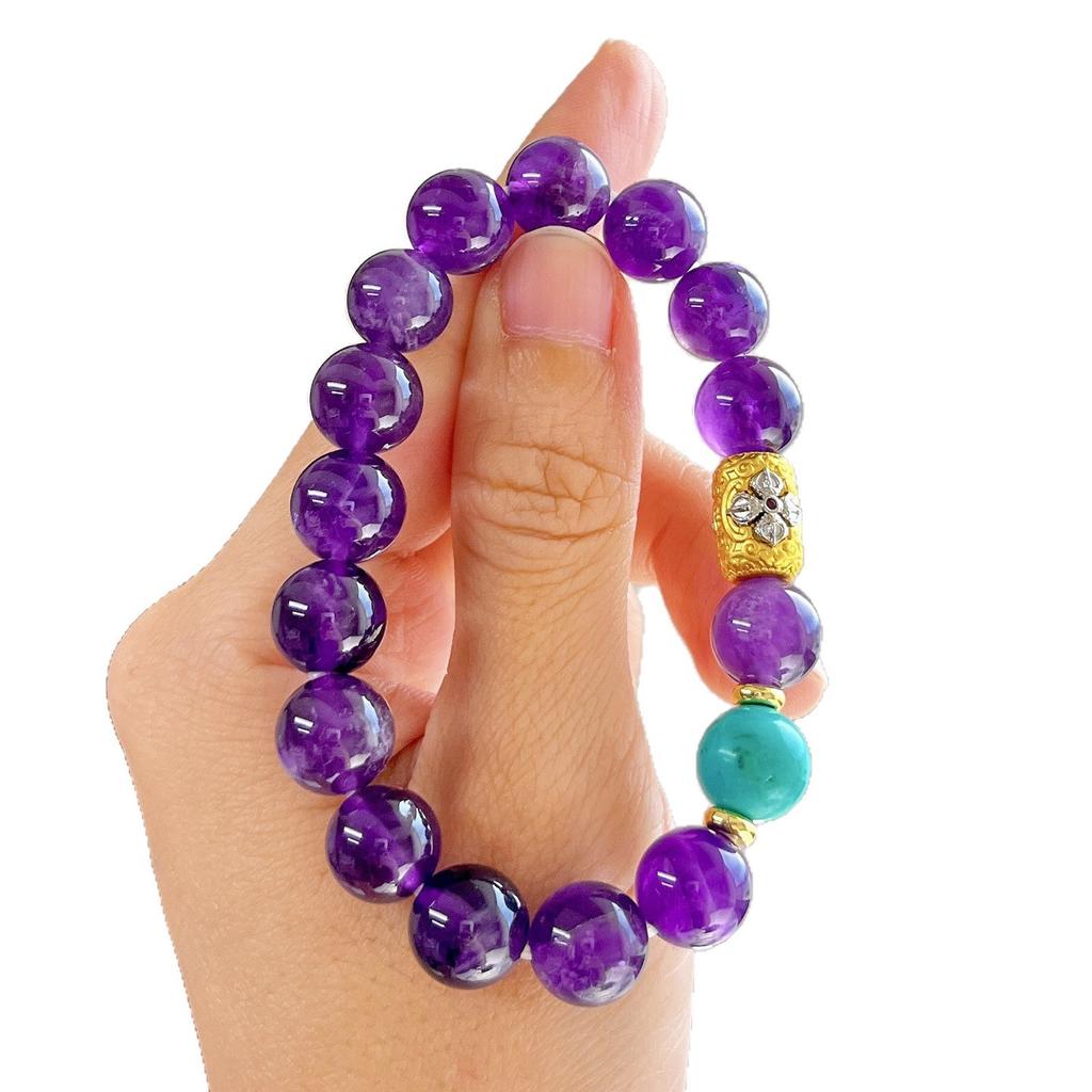10Mm Autumn And Winter Natural Royal Amethyst Design Bracelet Bracelet.