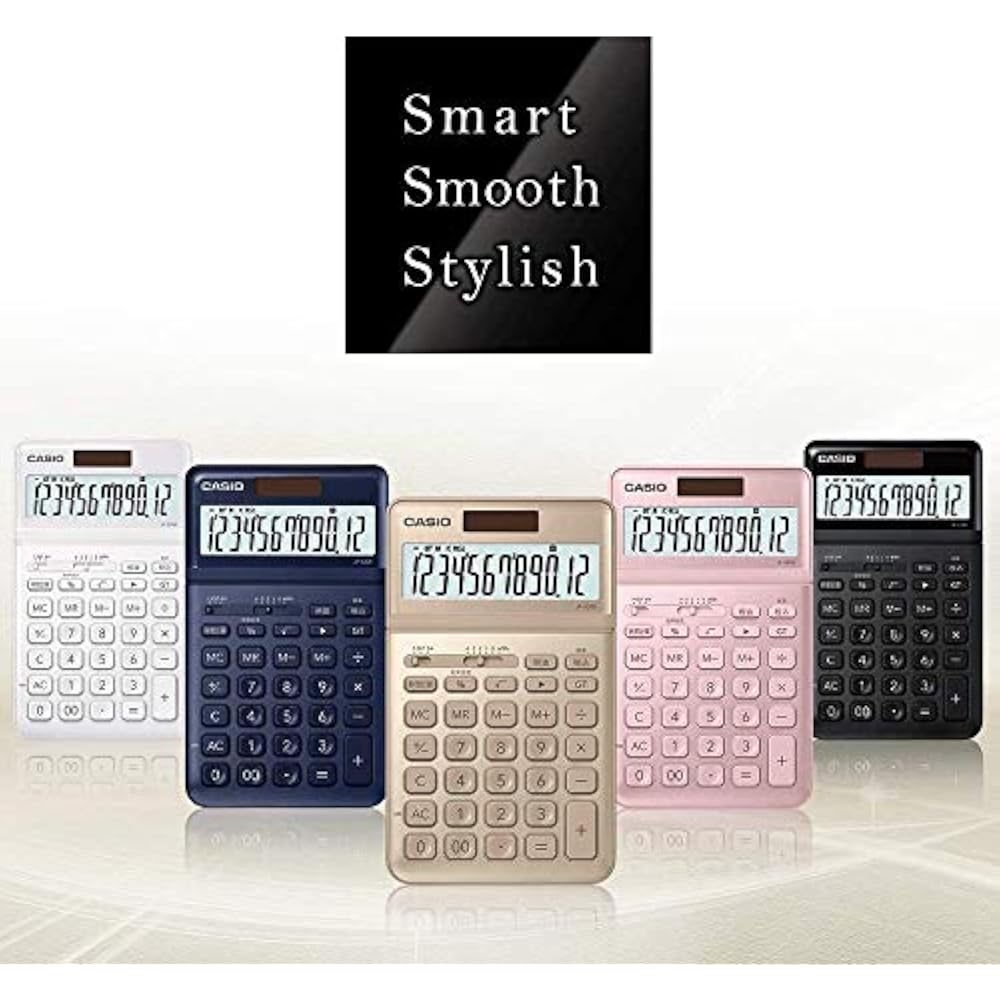 Casio Stylish Calculator Gold 12 Digit Just Type JF-S200-GD-N