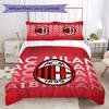 AC Milan Patronen Beddengoed Dekbed Set Dekbedhoes Kussensloop Huisdecoratie Verjaardagscadeau (1 dekbedovertrek + 2 kussenslopen (zonder vulling))05