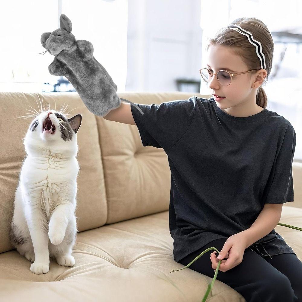 Fun Play Cat Wrestling Toy Puppet 38cm Cat Wrestling Glove Hand Puppets  Indoor