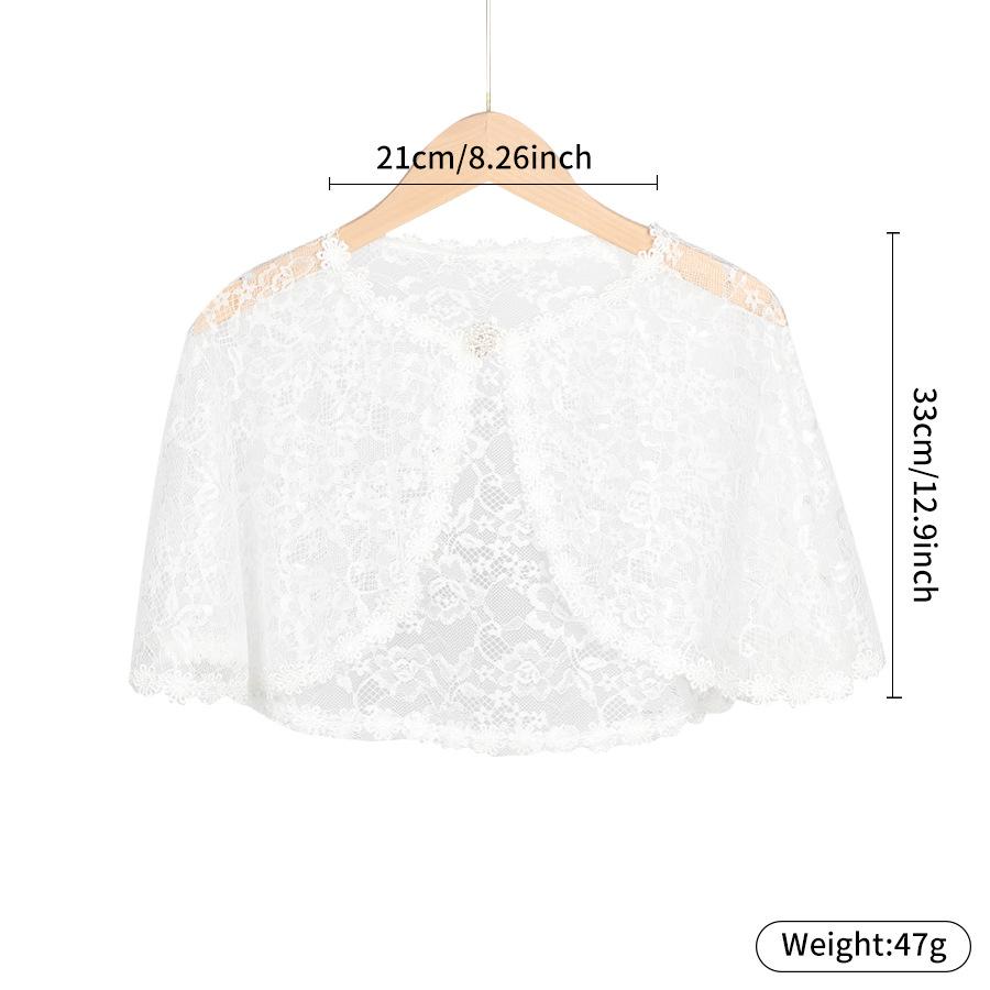 Diamond Lace Cape Coat Female Cape Shoulder With A Small Cape Summer Hundred With Thin Bridal Gown With Cardigan