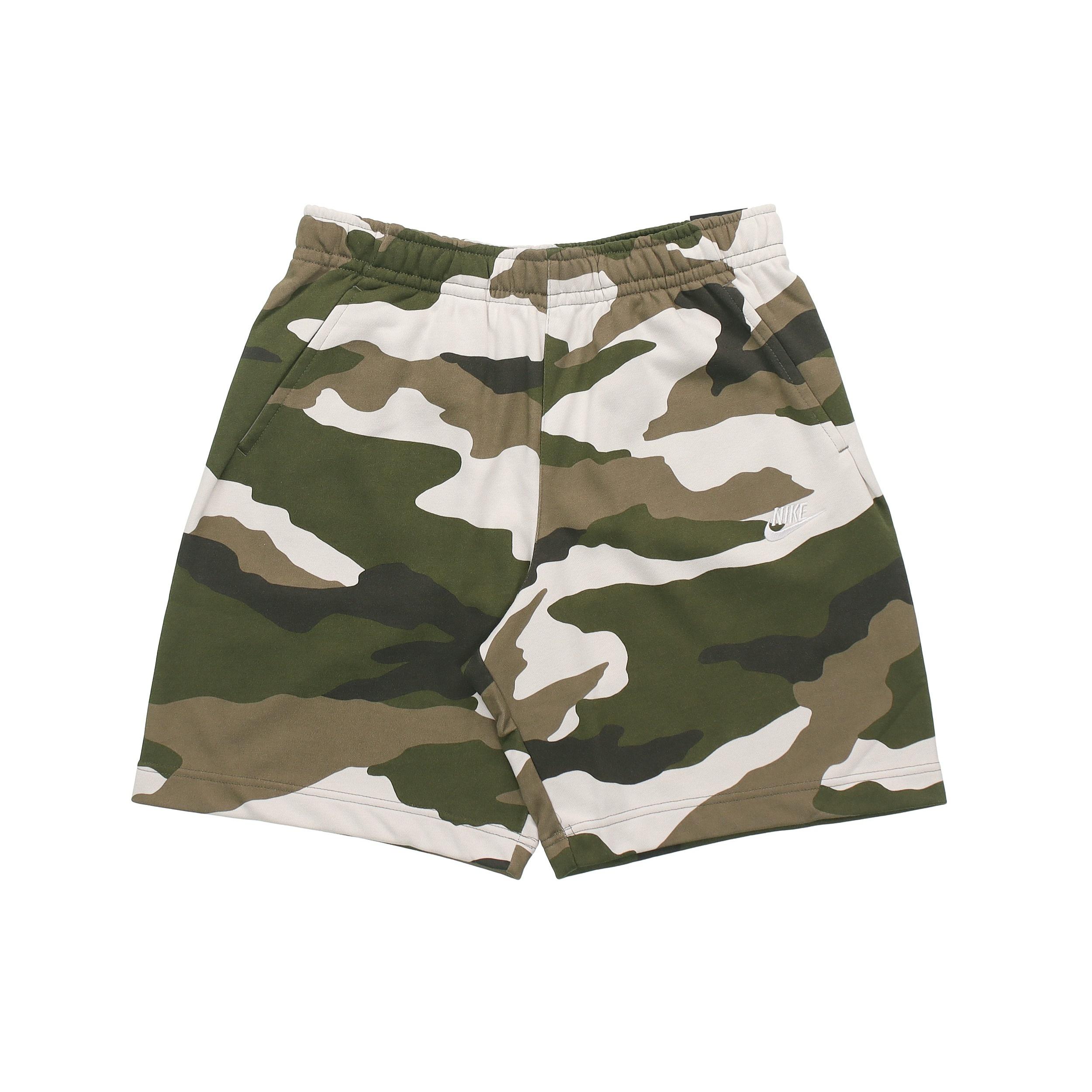 Nike Sportswear Club french terry Camouflage Shorts Olive Green Men s BV2839-223 M