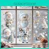 Snowman Christmas Glass Window Decals Pvc Static Stickers For Scene Festive