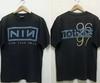 Nine Inch Nails Tour 96-97 Camiseta Unisex de Manga Curta Frente e Verso Homens Mulheres Camiseta Unisex