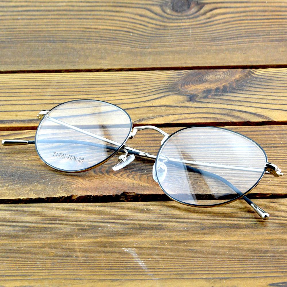 Full-Rim Titanium Oval Optical Glasses Frame – Lightweight Metal Eyewear for Men and Women with Sleek Design