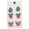 Christmas stud earrings new elk windmill old man snowman gloves earrings set combination earrings women