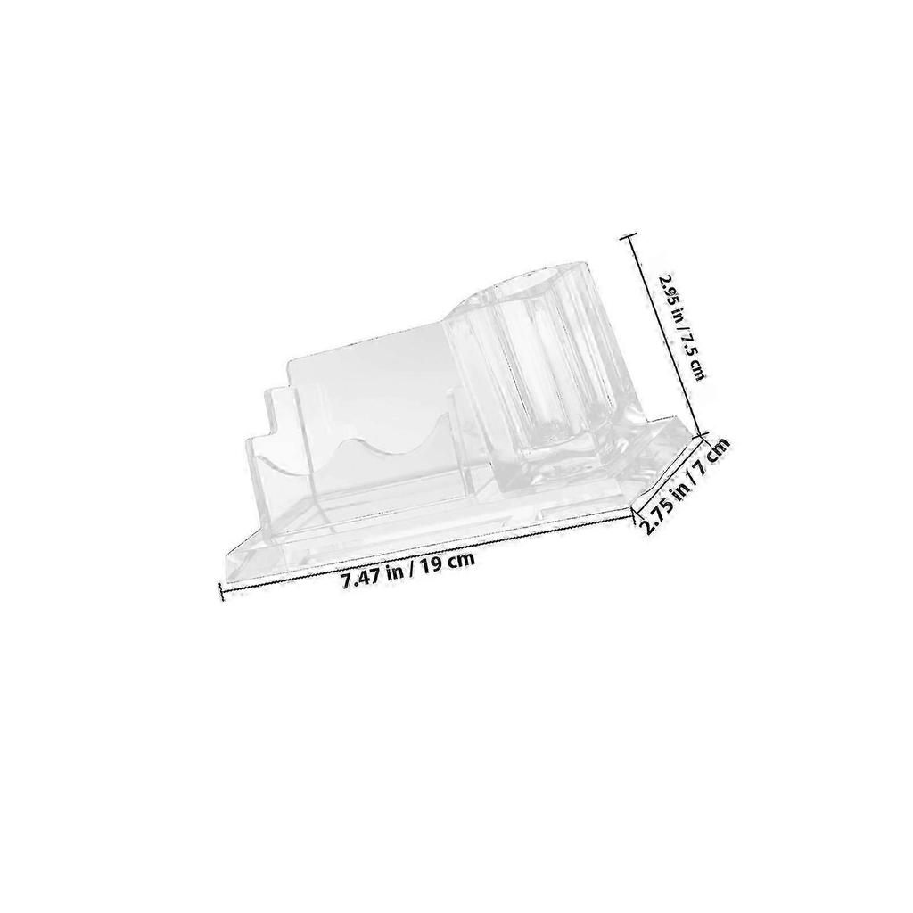 2026 Best!! Acrylic Business Card Holder for Desk with Transparent Design and Smooth Edges 4.7 x 2.8 x