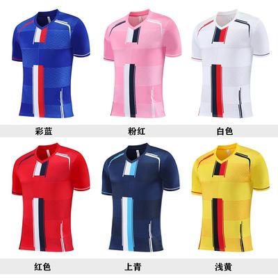 Football Jersey Adult Children Primary School Tops Breathable Training Jersey Set Competition Short-Sleeved Quick-Drying Summer Jersey
