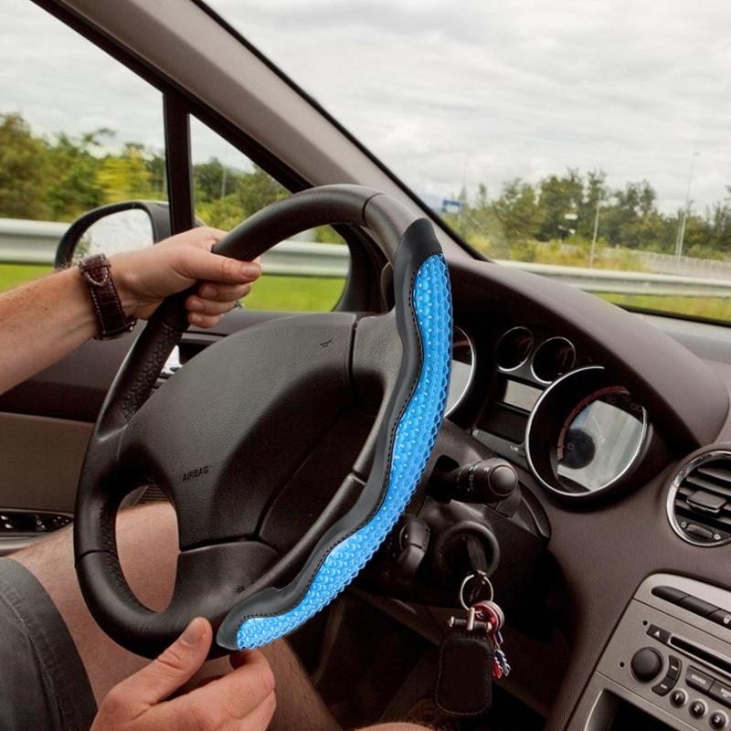 Gel Particles Steering Wheel Cover Breathable Non-Slip Steering Wheel Covers Cushion Soft Hand Pad Accessories For Car SUV Truck
