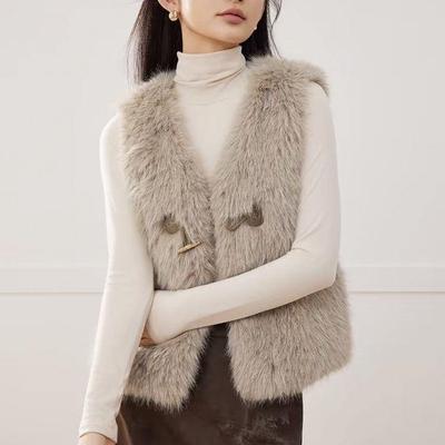 2025 Herfst/Winter Elegante Frans-Chinese Pendelaar Bont Vest