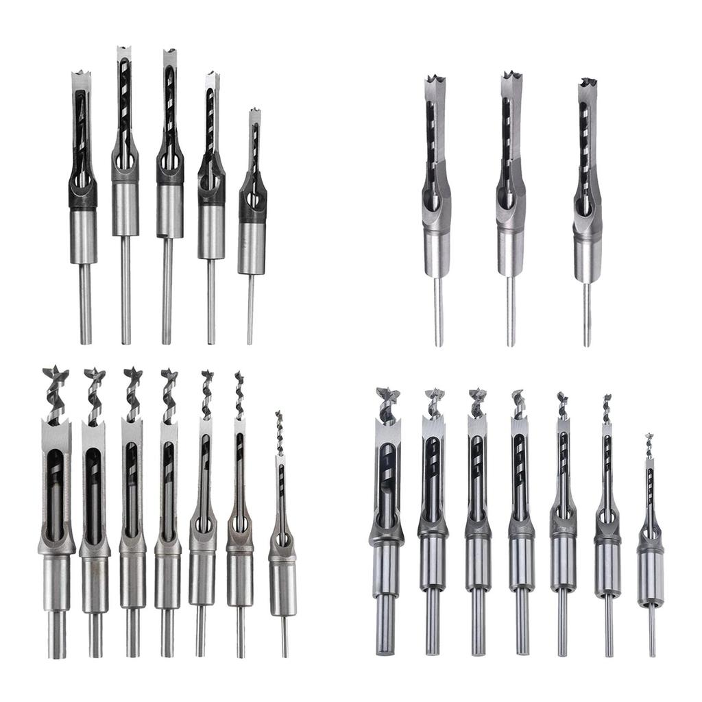 Quadratloch-stemmeisen Bohrer Werkzeuge Werkzeuge HSS Stemmeisen-Set für Bohrmaschinen-Aufnahmen Zimmermann