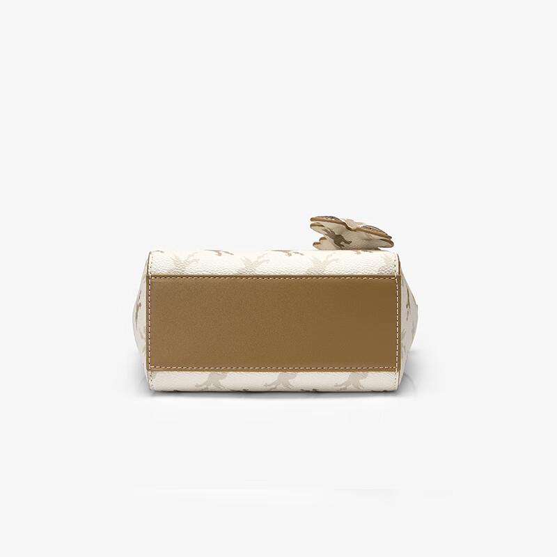 NUCELLE Pegasus Mini Tote Basket Bag, Light Luxury Handheld Bag, Women's Crossbody Bag, Apricot, Mini Size