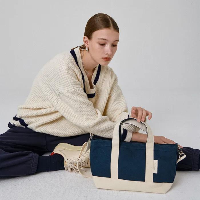 The Sweat_Canvas Tote Bag (NAVY)