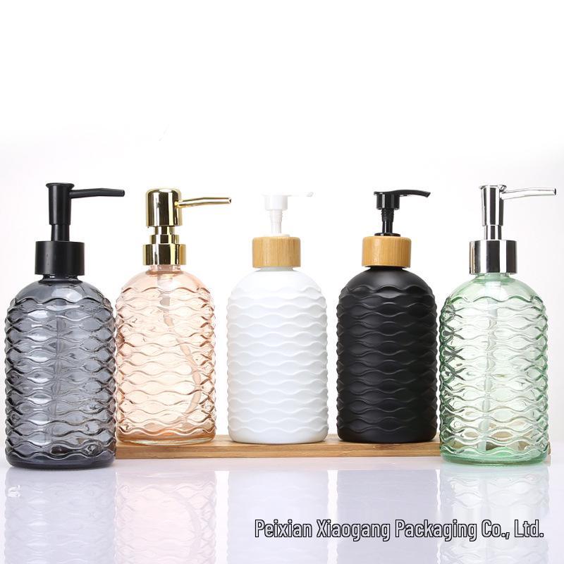 410ml Glass Pump Bottle for Hand Sanitizer, Soap, Shampoo, and Shower Gel