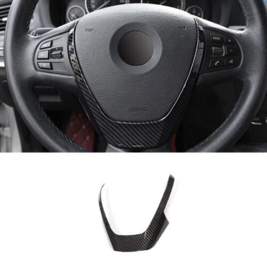 Fit For BMW X5 F15 2014-2018 ABS Carbon Fiber Steering Wheel U Type Cover Trim