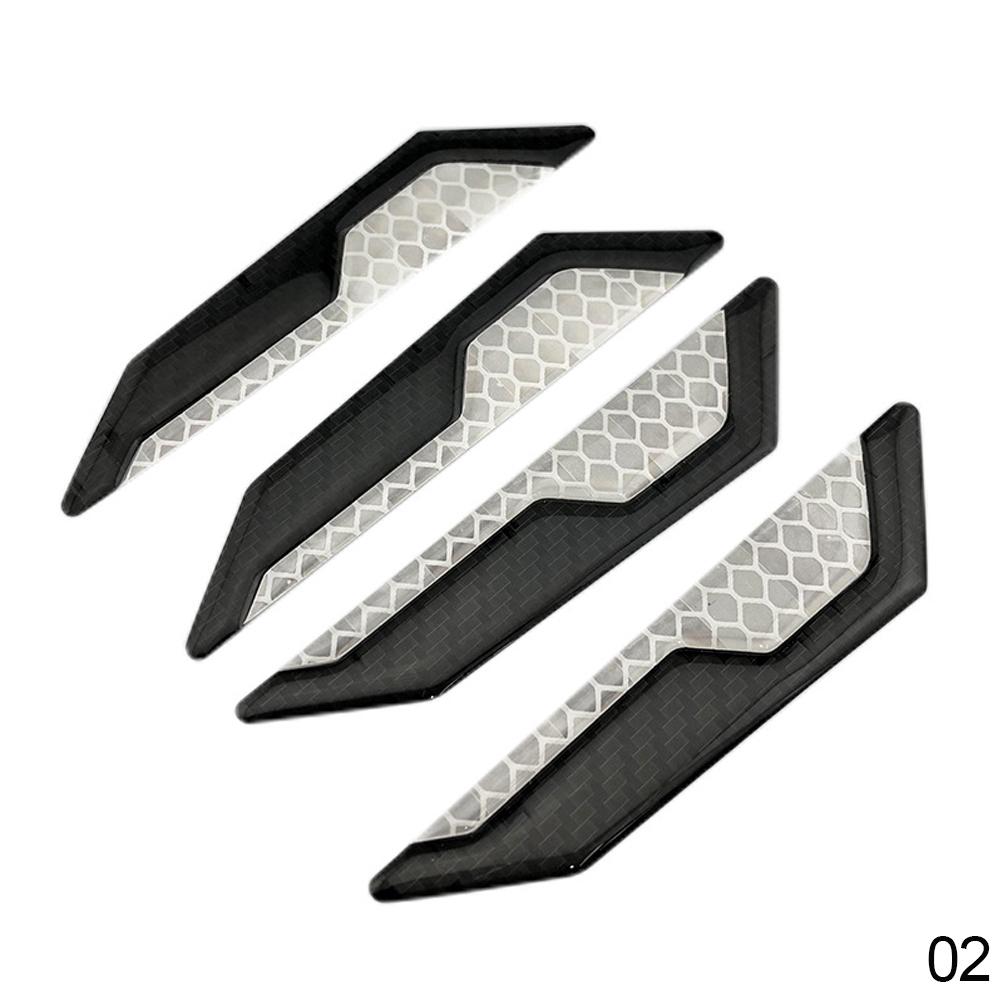 

4 шт., полоса для предотвращения столкновений на двери автомобиля, наклейки на тело, светоотражающие предупреждающие наклейки, декоративные, устойчивые к царапинам, модифицированные универсальные белый