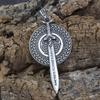 New Nordic Stainless Steel Viking Warrior Sword Shield Men's Pendant Necklace
