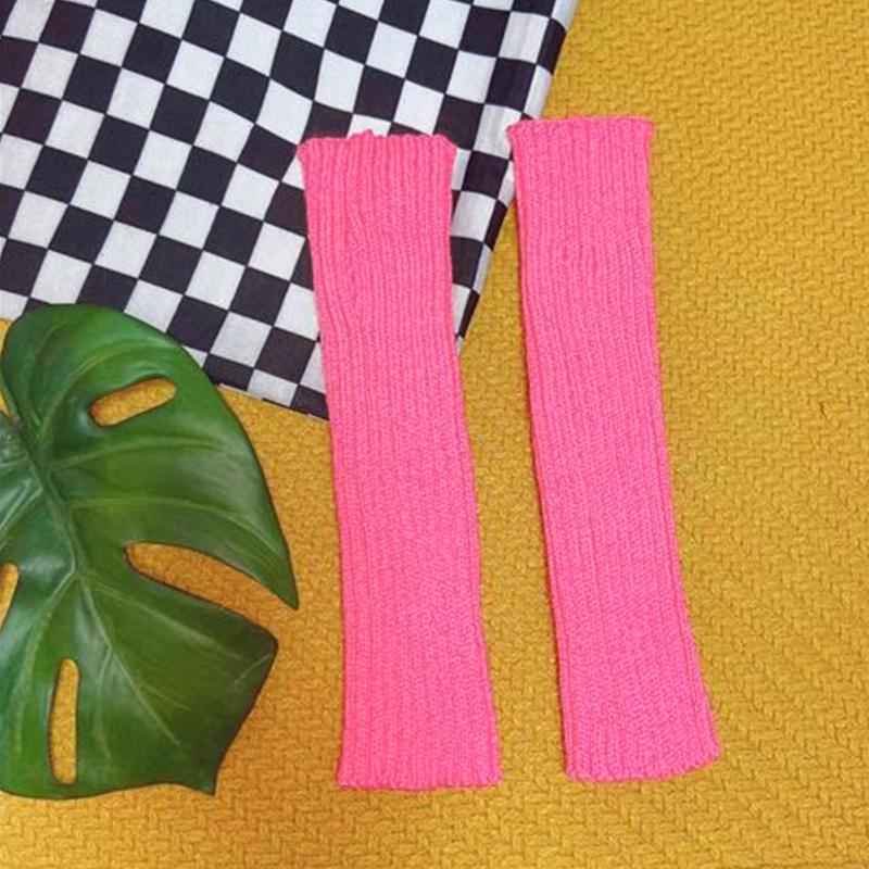 Long Fingerless Gloves for Women Winter Warm Stretchy Arm Warmer Knit Mittens with Thumbhole for Writing Texting