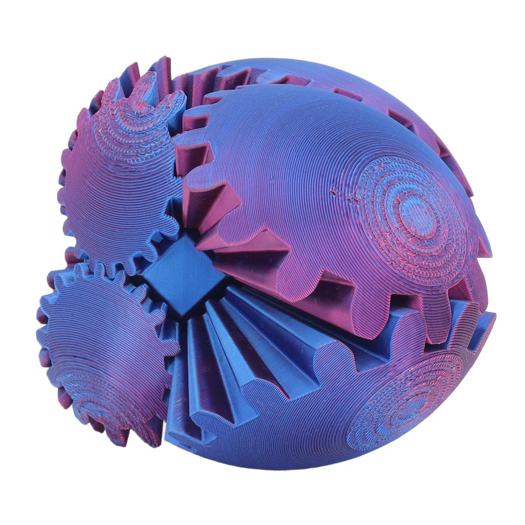 3D Printed Gear Ball Relieve Stress Anxiety Relaxation Regulate Tension Smoothly Rotating 3D