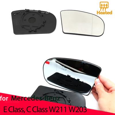 Left&Right Side Heated Wing Mirror Glass Wide Angle Rearview Mirror for Mercedes-Benz E-class C-class C E Class W211 W203