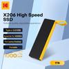 Kodak X206 Mini External SSD 128GB 256GB 512GB 1TB Hard Drive USB 3.2 1000Mb/s for Laptops Desktop PS4 PS5