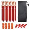 Ultra-light Aluminum Camping Tarp Set: Tent Stakes, Windproof Rope & Buckles, 18cm Triangular Ground Stakes
