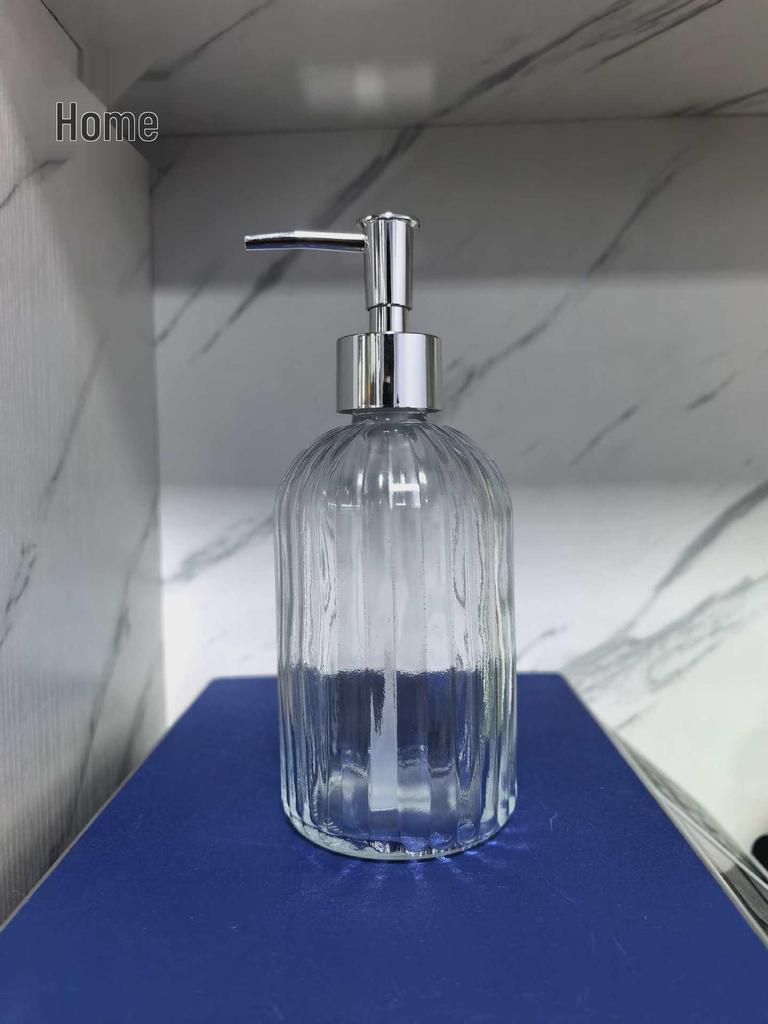 410ml Glass Pump Bottle for Hand Sanitizer, Soap, Shampoo, and Shower Gel