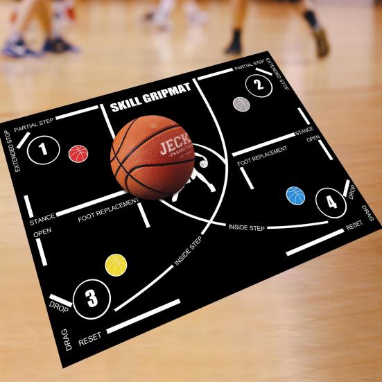 Covoraș portabil pentru jocul de picioare de baschet, anti-alunecare, silențios, la toate nivelurile, agilitate pentru jucători, antrenament cu pași, tampă de podea, echipament de fitness
