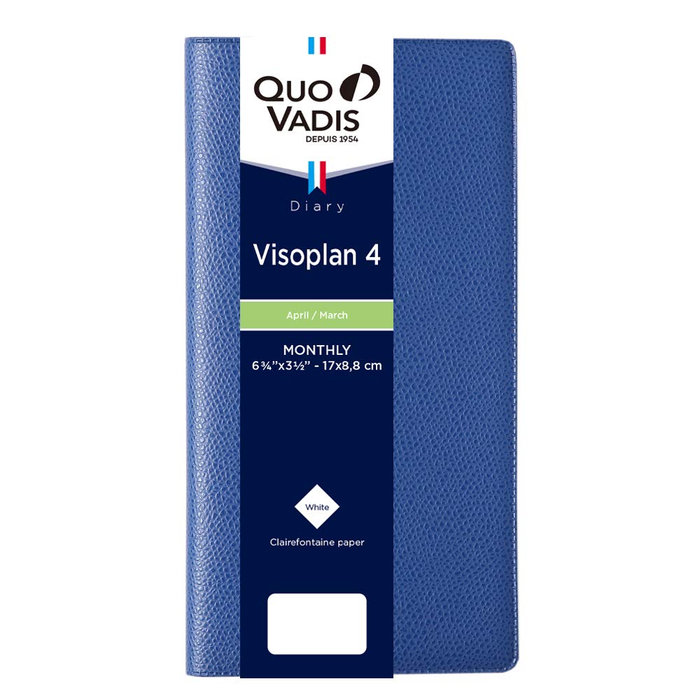 

QUOVADIS Planner 2026 April Start Diary Biso Plan 4/Unpara Monthly Slim Size 17x8.8cm blueocean qv66501bl