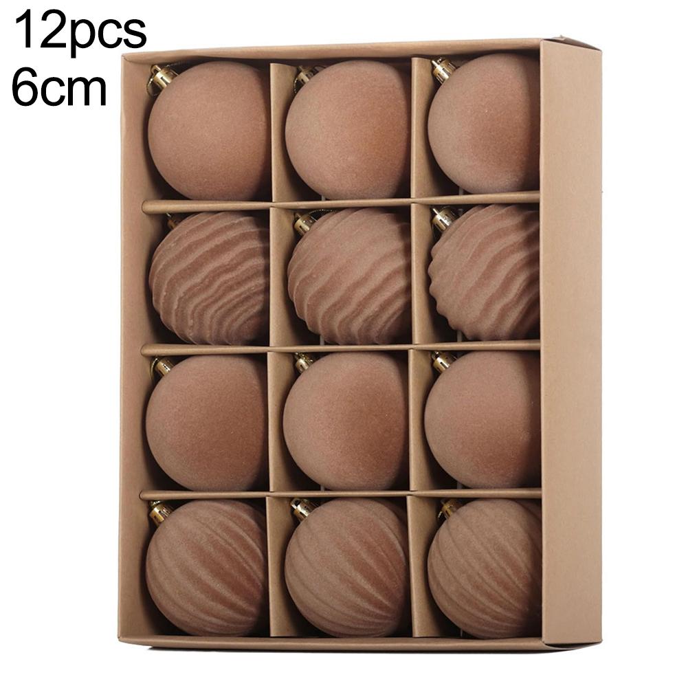 

Праздничный декор 6 см Набор рождественских шаров Креативная композиция Украшение для дома Легкий дизайн для рождественской елки 6cm кофейный