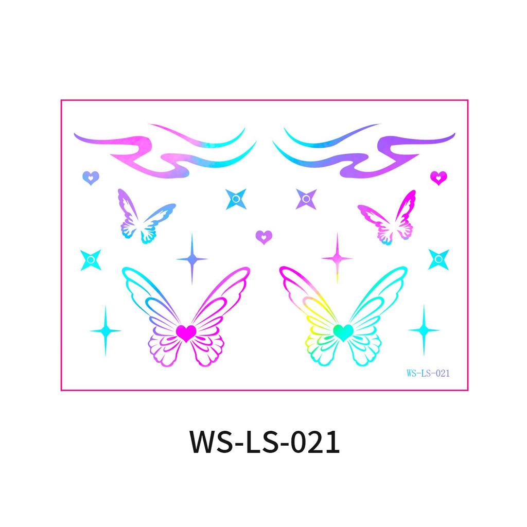 European & American Cross-border Music Festival Laser Eyeliner Stickers - Waterproof & Long-lasting Disposable Tattoos