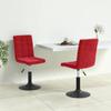 Day and Night - Day and Night Swivel Dining Chairs 2 Pcs Red Wine Red Velvet