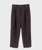 PREF Brown Raw Edge Cuffed Wool Trouser