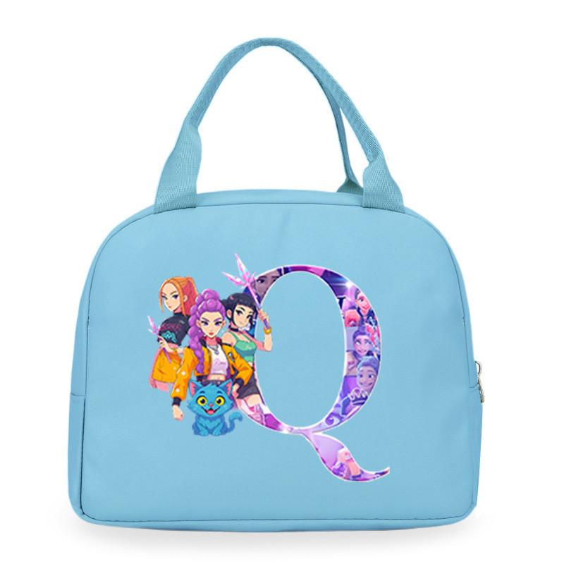 Kinderen Meisjes Kpop Rumi Zoey Mira Derpy Sajaboys Bedrukt Student Waterdicht Maaltijd Lunchbox Tas Casual Handtas