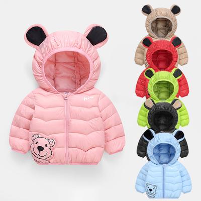 Herbst- und Winter-Kinderbekleidung Cartoon Kinder Daunen-Baumwolljacke Jungen und Mädchen Baby Kapuzenjacke