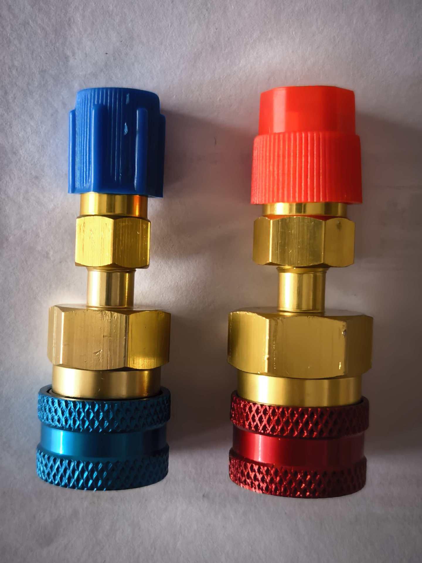 

R1234yf Quick Coupler Set for Car AC Refrigerant Charging - High/Low Pressure Conversion Accessories