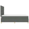 LED Box Spring Bed with Mattress Dark Gray 140 x 190 cm Fabric