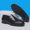 Men's High-End Leather Slip-On Loafers, Breathable Spring Business Casual Shoes with Soft Soles and Versatile Toes.