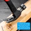 Ergonomic Claw Hammer 400g Carbon Steel Head with Fiberglass Handle for Carpentry Woodworking Construction Task Projects