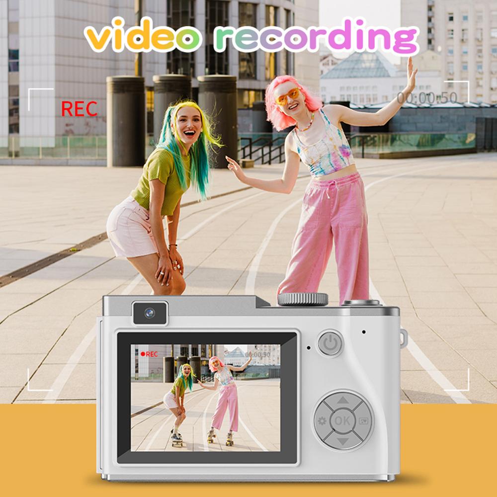 4K Digital Camera 64MP Children Camcorder With Anti-Shake 16x Zoom Compact Cameras 1080P Cameras For Beginner Photography