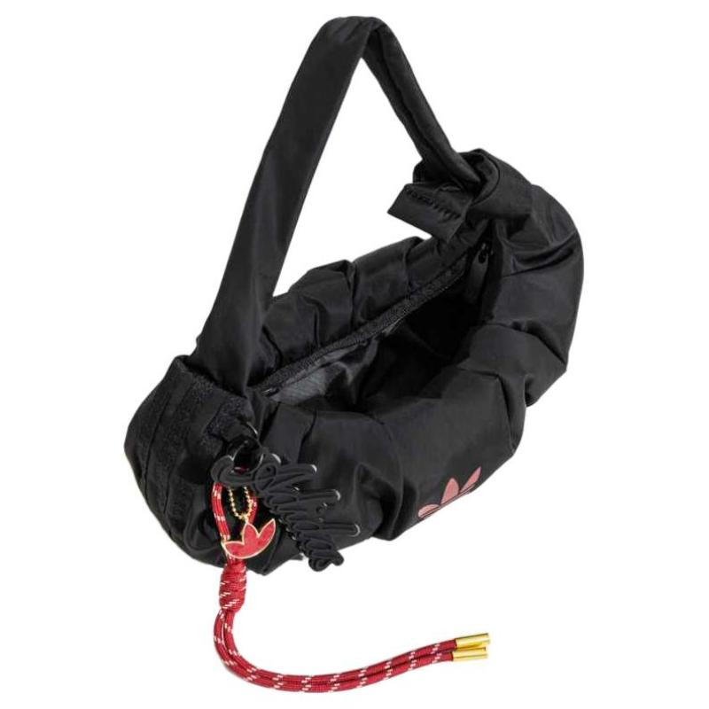 Adidas Originals Polyester Croissant Bag, Cloud Bag, Croissant Bag, Handbag, Shoulder Bag Women's Black Adidas JY8573