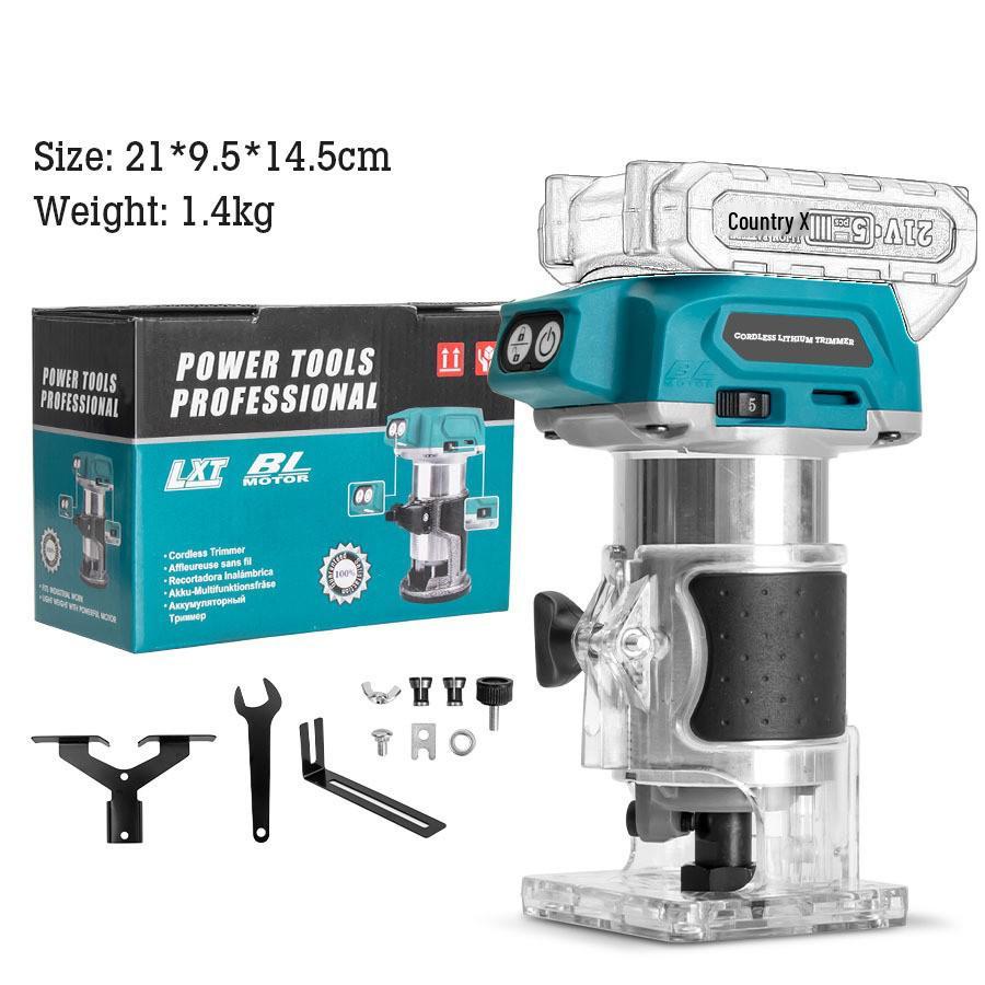 Wiederaufladbarer Hochleistungs-Bürstenloser Trimmer und Bohrer für die Holzbearbeitung