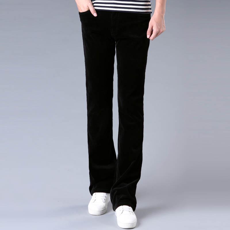 Men's Spring & Autumn Flared Corduroy Pants – Korean Style, Stretch Slim Fit