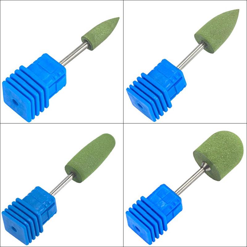 Silicone Nail Art Drill Bit Professional Milling Cutter Green Nail Tools for Electric Machine