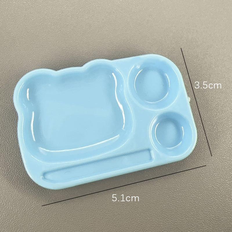 1 Adet Karikatür Tırnak Sanatı Renk Paleti Plastik Tırnak Jel Oje Boyama Renk Karıştırma Tablası Tepsi Fırça Tutucu ile Kendin Yap Boyama Aracı