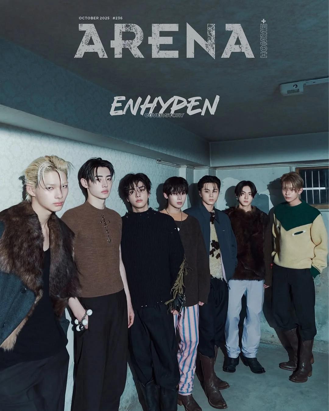 

Arena Homme+ Korea 2025 ЖОВТЕНЬ ENHYPEN, KickFlip, Кім Йо-хан, K-POP K-STAR Cover B